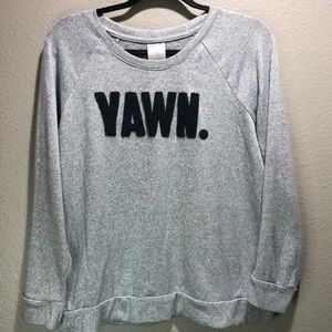 Secret Treasures Sleepwear Top Yawn Gray Size Medium